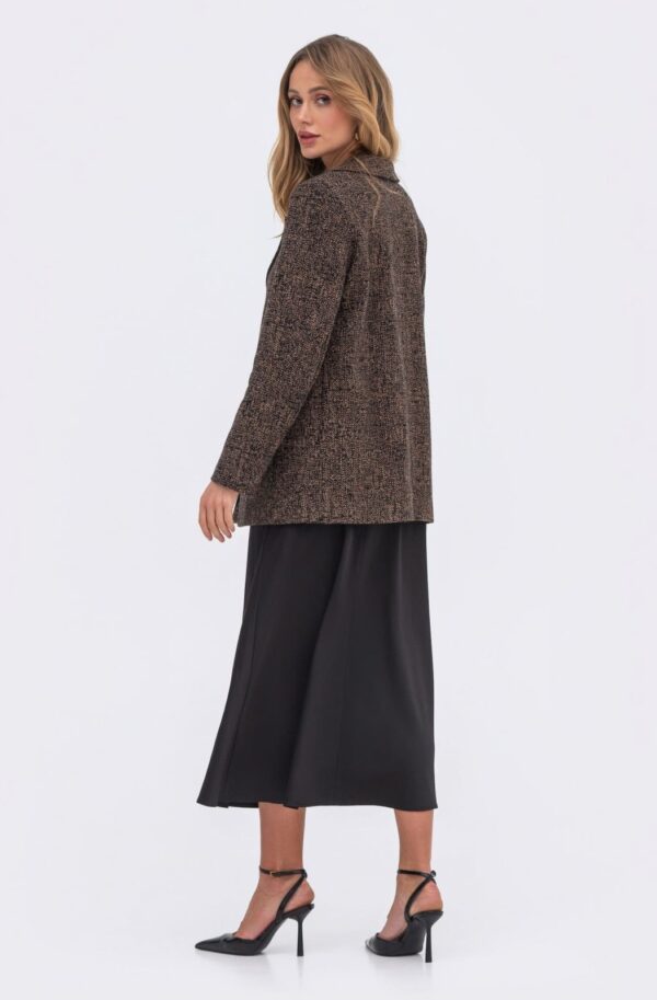 Піджак з додаванням вовни чорно-бежевий | 95133
