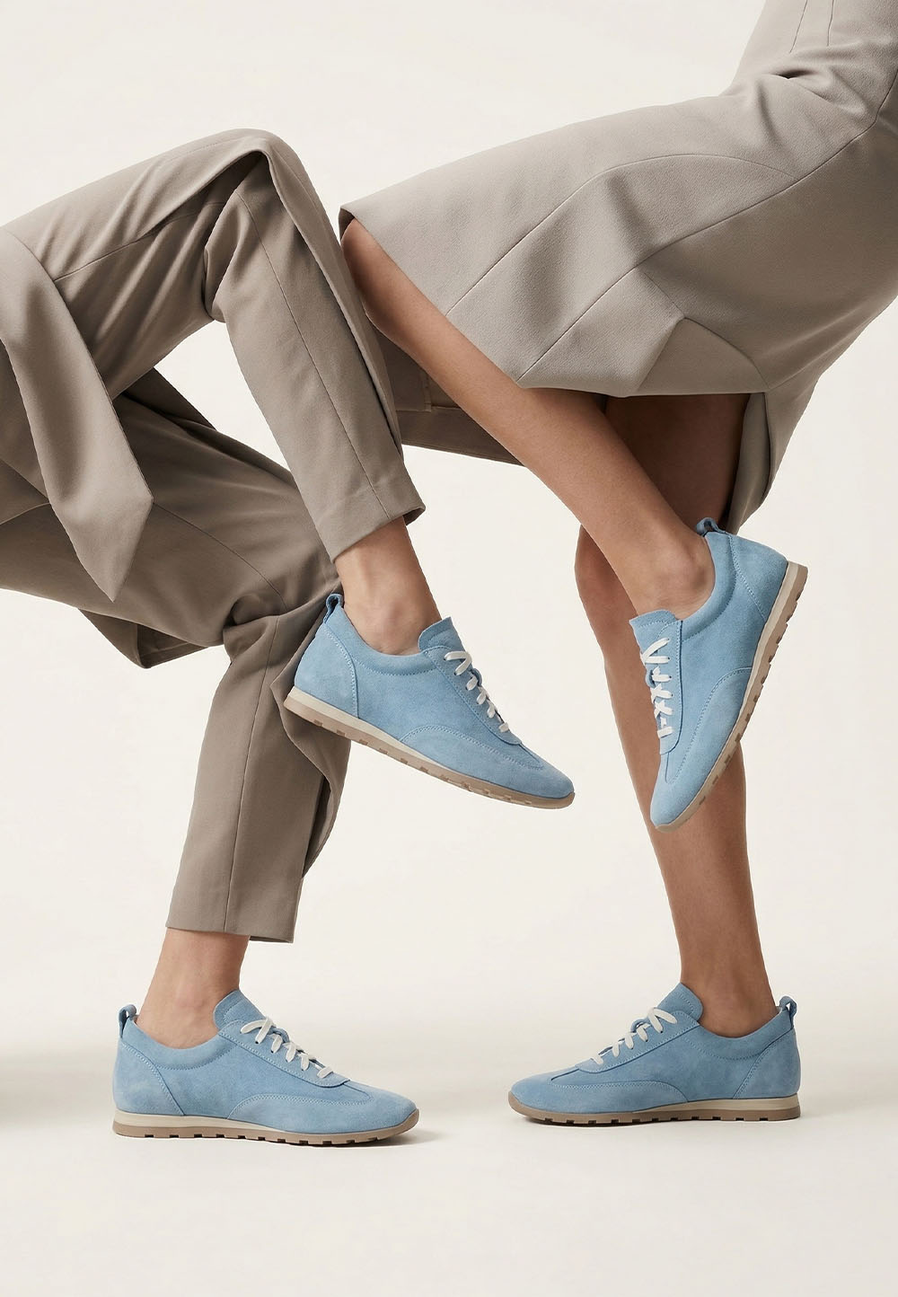 Жіночі замшеві кеди небесно-блакитного кольору | 95470 Жіночі замшеві кеди небесно-блакитного кольору | 95470