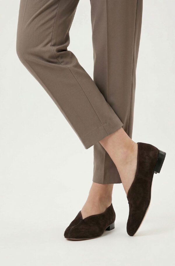 FashionSets - Головна 16 Жіночі замшеві туфлі шоколадного кольору | 95686