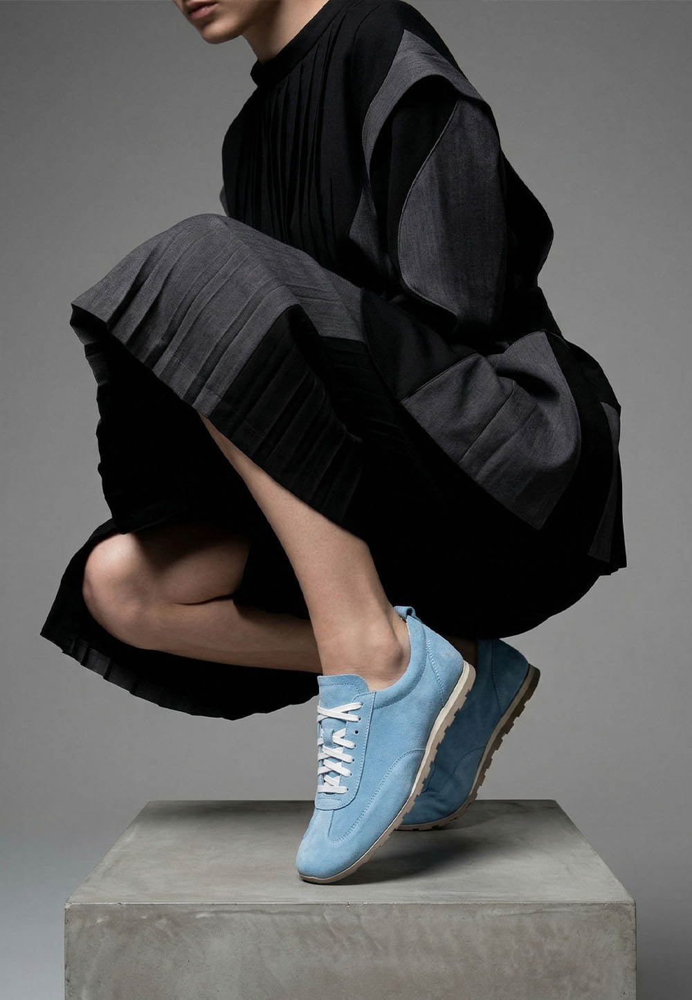 Жіночі замшеві кеди небесно-блакитного кольору | 95470 Жіночі замшеві кеди небесно-блакитного кольору | 95470