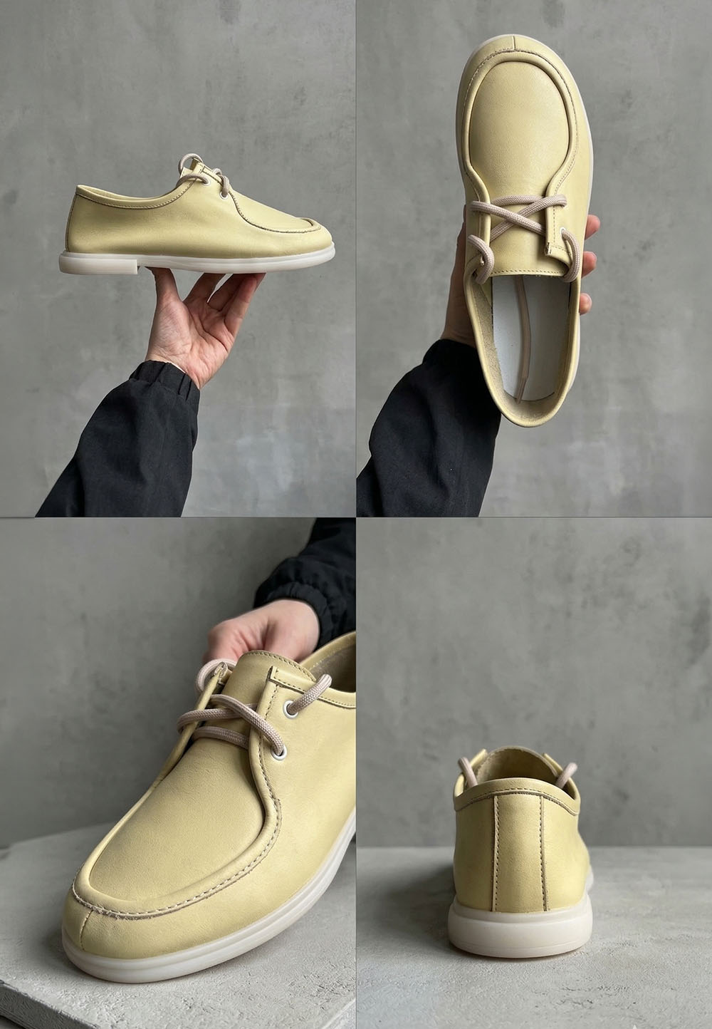 Шкіряні туфлі-лофери без підкладки жовті | 95700 Шкіряні туфлі-лофери без підкладки жовті | 95700