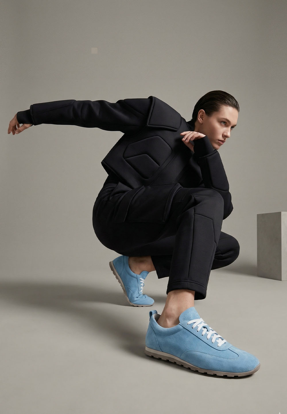 Жіночі замшеві кеди небесно-блакитного кольору | 95470 Жіночі замшеві кеди небесно-блакитного кольору | 95470