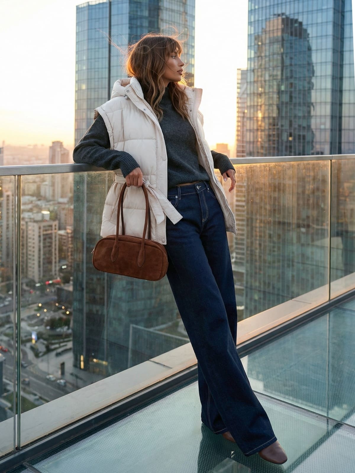 Жіночий жилет з каптуром молочний | 95082 Жіночий жилет з каптуром молочний | 95082