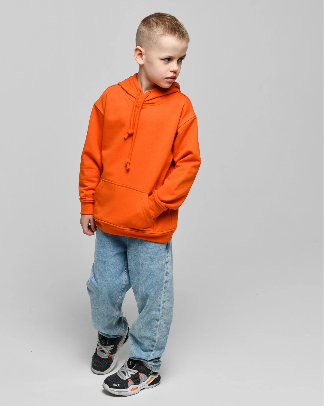Зручний дитячий худі помаранчевий | 95957 Зручний дитячий худі помаранчевий | 95957