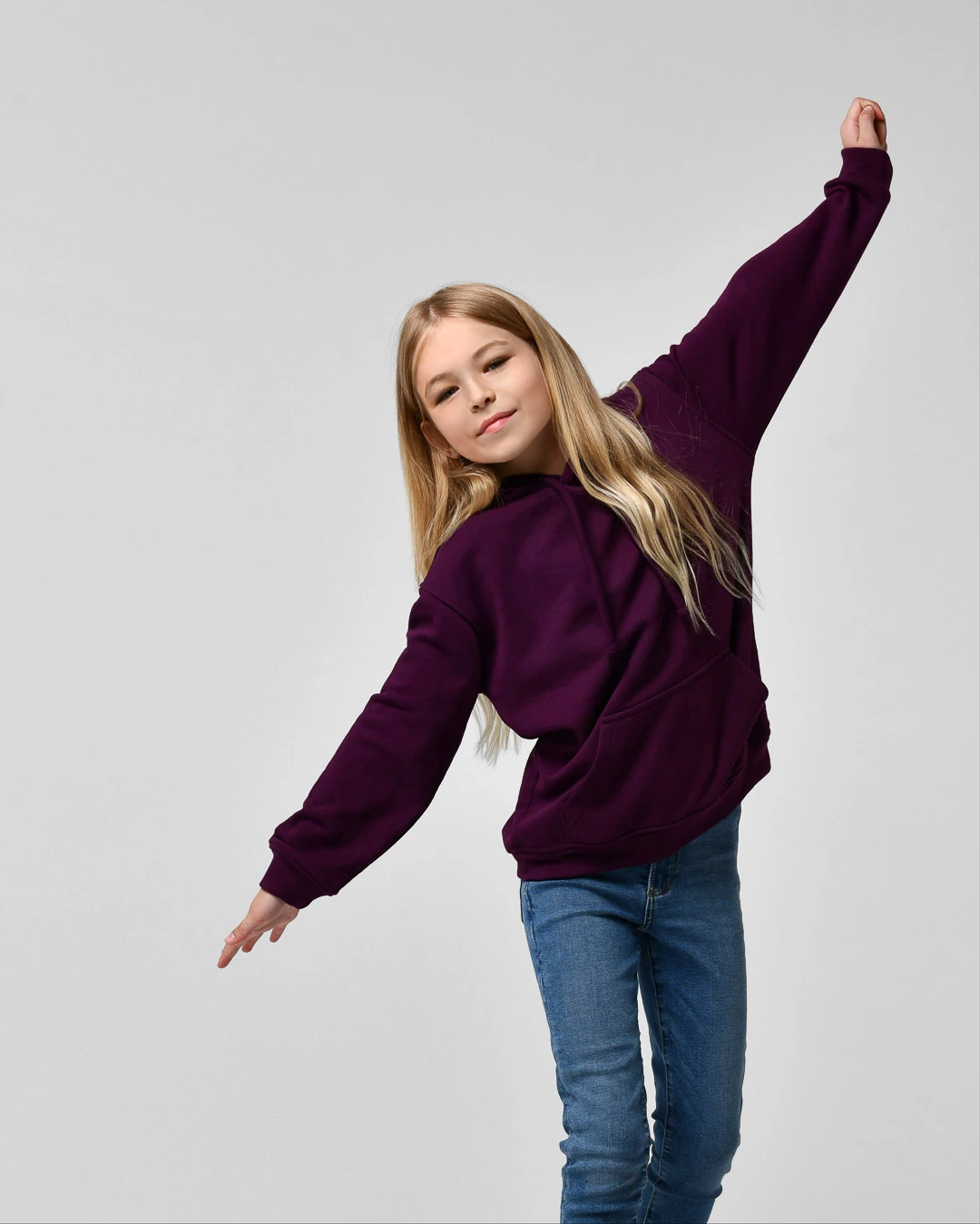 Зручний дитячий худі фіолетовий | 95967