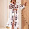 Літня сукня декорована вишивкою біла | 95903