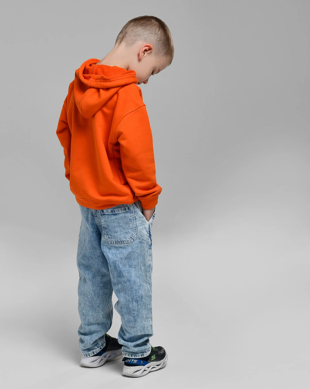Зручний дитячий худі помаранчевий | 95957 Зручний дитячий худі помаранчевий | 95957