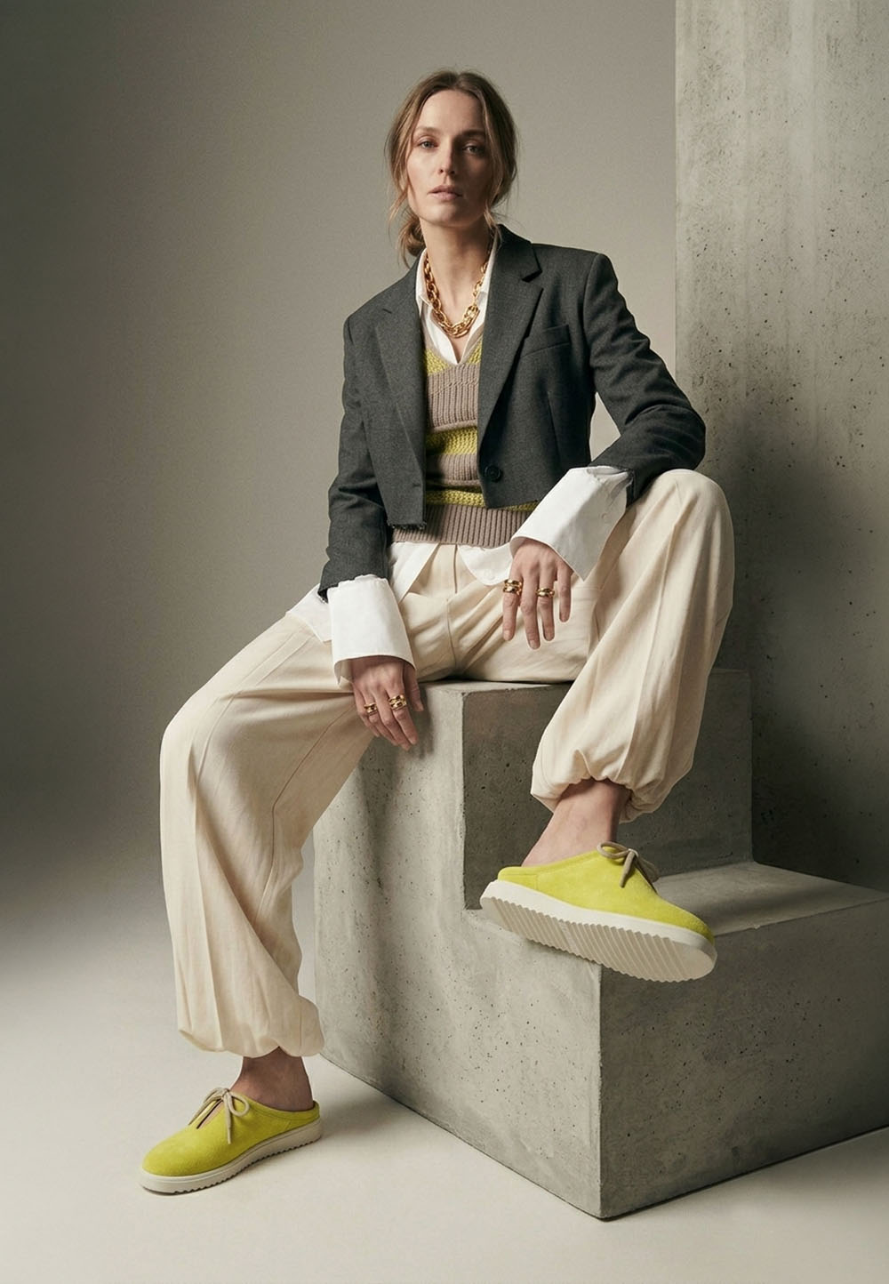 Жіночі анатомічні замшеві мюлі жовті | 96062 Жіночі анатомічні замшеві мюлі жовті | 96062