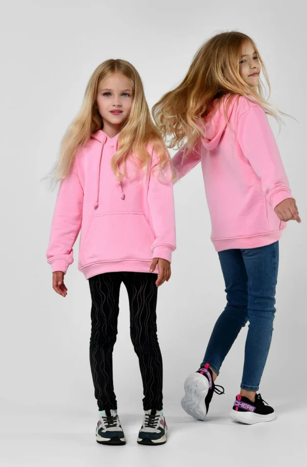 Зручний дитячий худі рожевий | 95946