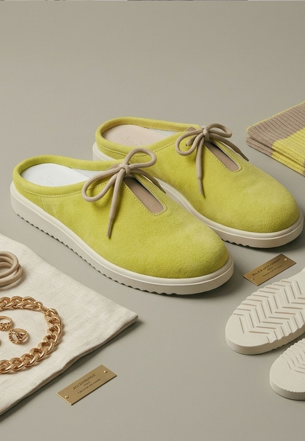 Жіночі анатомічні замшеві мюлі жовті | 96062 Жіночі анатомічні замшеві мюлі жовті | 96062