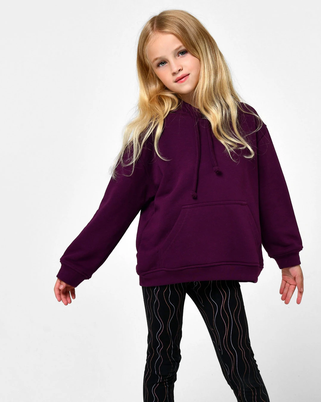 Зручний дитячий худі фіолетовий | 95967