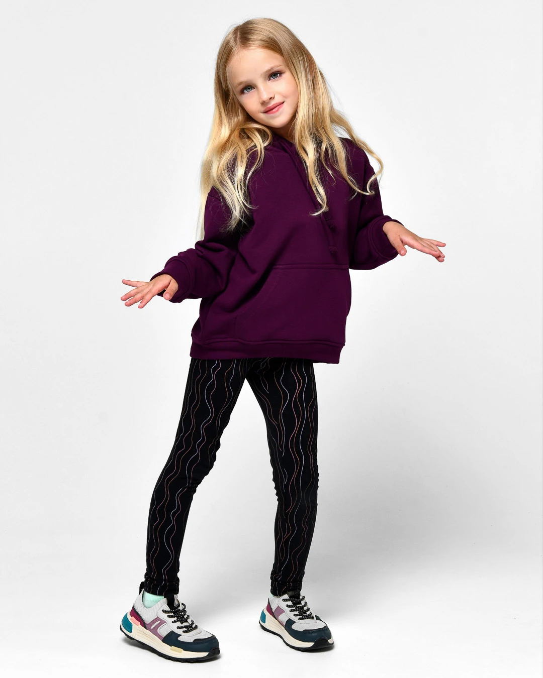 Зручний дитячий худі фіолетовий | 95967