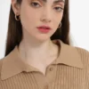 Короткий в'язаний кардиган в рубчик кемел | 99771