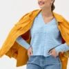 Жіночий в'язаний ажурний кардиган блакитний | 99626