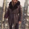 Стьобана зимова куртка з капюшоном коричнева | 100970 12 Стьобана зимова куртка з капюшоном коричнева | 100970