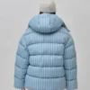 Зимовий пуховик oversize у смужку блакитний | 100679