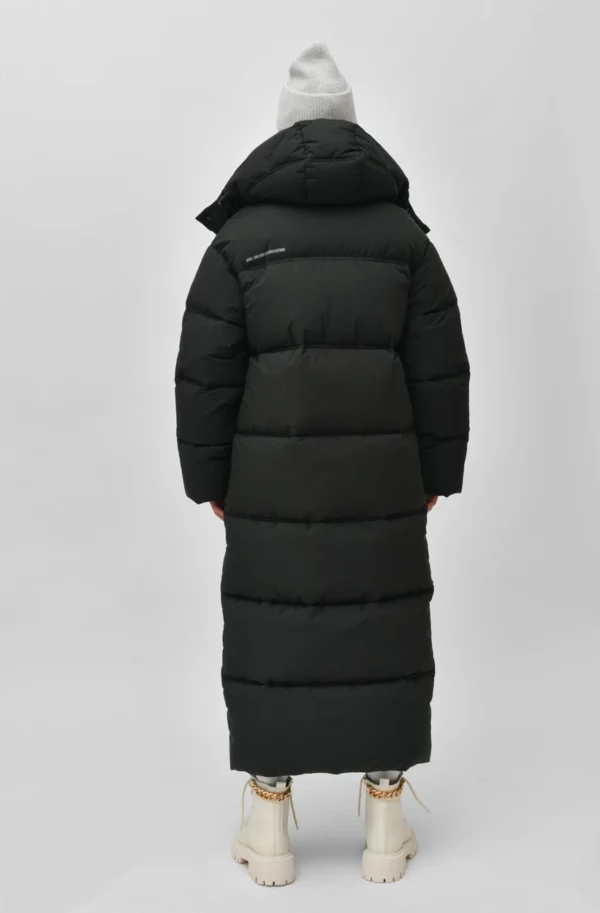FashionSets - Головна 12 Жіноче довге зимове пальто-пуховик хакі | 100792