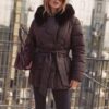 Стьобана зимова куртка з капюшоном коричнева | 100970 9 Стьобана зимова куртка з капюшоном коричнева | 100970